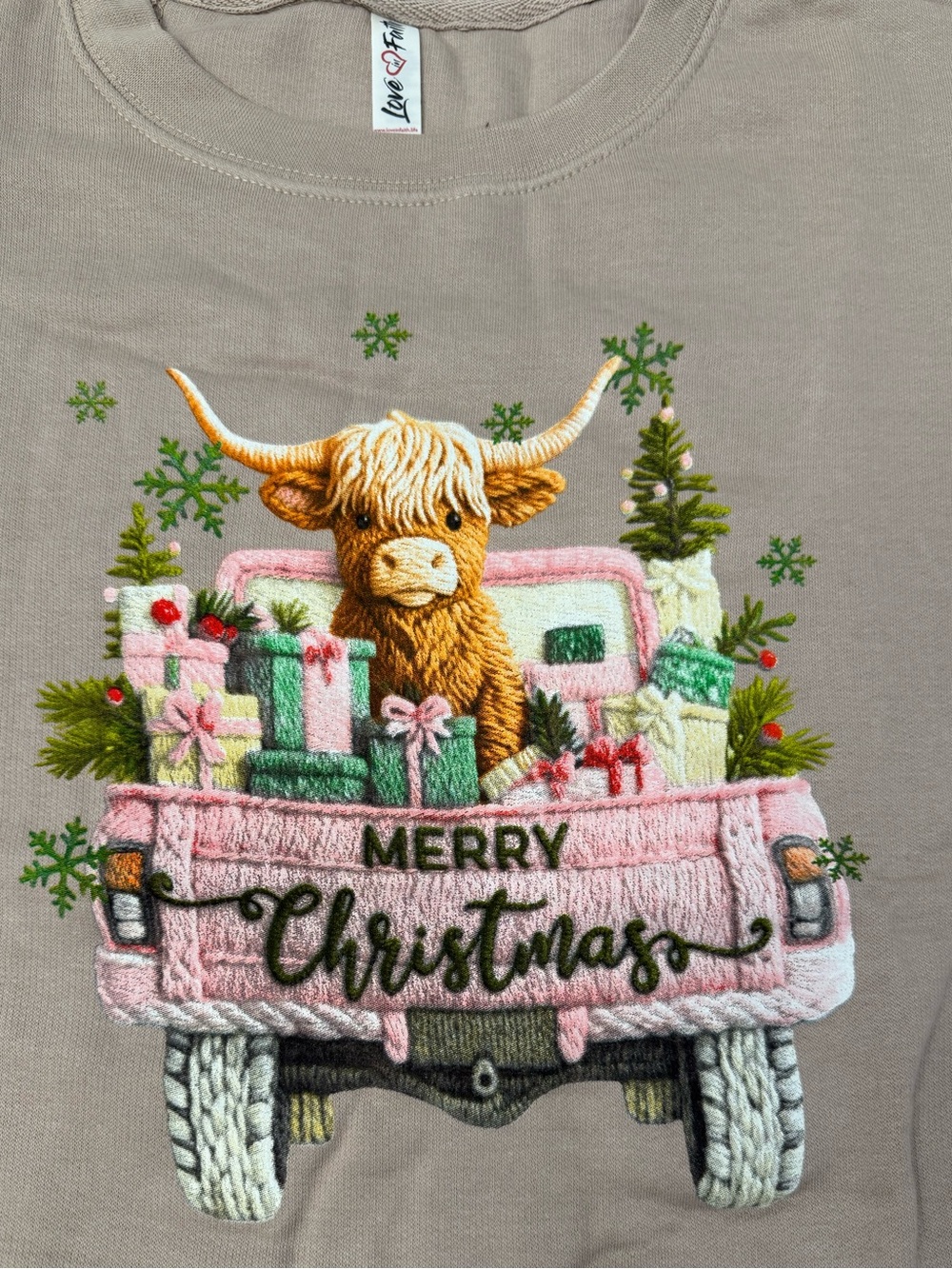 NEW Women’s Love in Faith Christmas Crew Neck Sweatshirt Medium